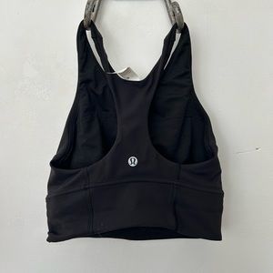 Lulu Lemon black razorback sports top